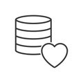Favorite Data Center Icon - Love Server Icon Royalty Free Stock Photo