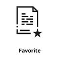 Favorite document line icon Royalty Free Stock Photo