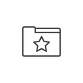 Favorite folder outline icon