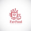 Favorite Food Delivery Abstract Vector Concept