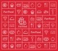 Favorite Food Delivery Abstract Vector Logo