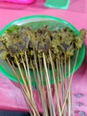 Favorite food meat sate in Indonesia