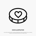 Favorite, Heart, Love, Loves Line Icon Vector Royalty Free Stock Photo
