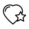 Favorite vector thin line icon Royalty Free Stock Photo