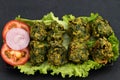 Favorite Indian Chaat Snacks Palak Pakoda Bhajji Chat Or Paalak Pakora Bajji Bhajiya Rich In Fiber Vitamin Mineral And Protein Is