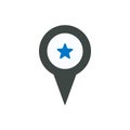 Favorite like location pin position rate star icon