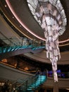 Favorite lobby on the cruise ship, gorgeous giant chandeliers on the ceiling and beautiful circular steps