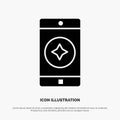 Favorite Mobile, Mobile, Mobile Application solid Glyph Icon vector