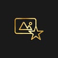 favorite, photo, star gold icon. Vector illustration of golden