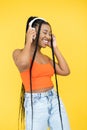 favorite song music entertainment woman headphones Royalty Free Stock Photo