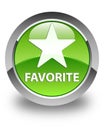 Favorite (star icon) glossy green round button