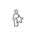 Favorite user outline icon