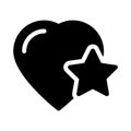 Favorite vector glyph flat icon Royalty Free Stock Photo