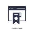 favorite web icon on white background. Simple element illustration from marketing concept Royalty Free Stock Photo