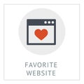 Favorite Website Simpel Logo Icon Vector Ilustration