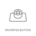 Favorites Button linear icon. Modern outline Favorites Button lo Royalty Free Stock Photo