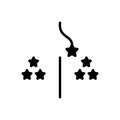 Black solid icon for Favors, star and aspect