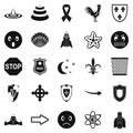 Favour icons set, simple style