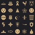 Favour icons set, simple style