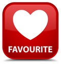 Favourite (heart icon) special red square button