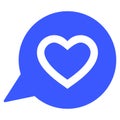 Favourite Heart Message Flat Icon Royalty Free Stock Photo