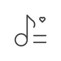Favourite playlist icon Thin outline art symbol
