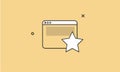 Favourite web page icon vector illustration Concept