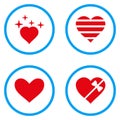 Favourites Heart Rounded Vector Icons