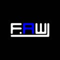 FAW letter logo creative design with vector graphic, FAW Royalty Free Stock Photo