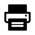 Fax Icon Vector. Flat Style. Black on White Background