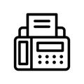 fax line icon illustration vector graphic Royalty Free Stock Photo