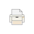 Fax line icon, printer, electronic device, Royalty Free Stock Photo