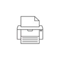 Fax line icon, printer, electronic device, Royalty Free Stock Photo