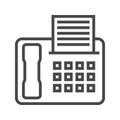 Fax Line Icon Royalty Free Stock Photo