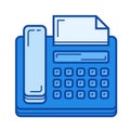 Fax line icon. Royalty Free Stock Photo