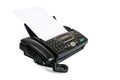 Fax machine with document Royalty Free Stock Photo