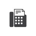 fax machine icon , telefax solid logo illustration, pictog