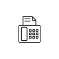 Fax machine icon on white background Royalty Free Stock Photo