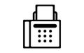 Fax machine illustration isolated on white background office communication symbol Royalty Free Stock Photo