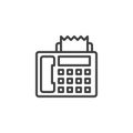 Fax machine line icon