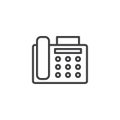 Fax machine line icon