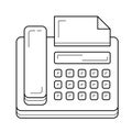 Fax machine line icon.