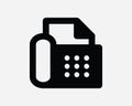 Fax Machine Icon Office Equipment Print Printer Device Phone Business Telephone Old Technology Shape Sign Symbol EPS Vector Royalty Free Stock Photo