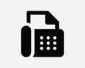 Fax Machine Icon Office Equipment Print Printer Device Phone Business Old Telephone Technology Shape Sign Symbol EPS Vector Royalty Free Stock Photo