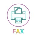 Fax Machine Technology Icon Vector Illustration Royalty Free Stock Photo