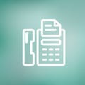 Fax machine thin line icon Royalty Free Stock Photo