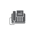 Fax machine vector icon symbol isolated on white background Royalty Free Stock Photo