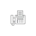 Fax machine vector icon symbol isolated on white background Royalty Free Stock Photo