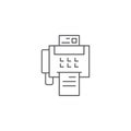 Fax machine vector icon symbol isolated on white background Royalty Free Stock Photo