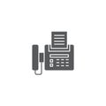 Fax machine vector icon symbol isolated on white background Royalty Free Stock Photo